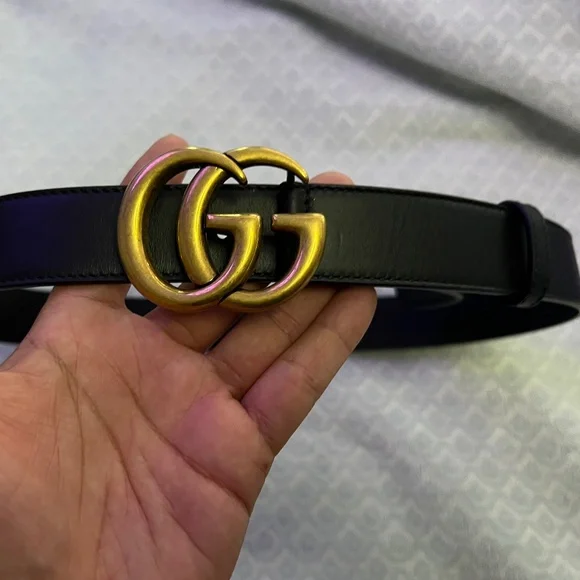 Gucci | Accessories | Gucci Gg Marmont Womens Thin Belt Worn  display picture 3